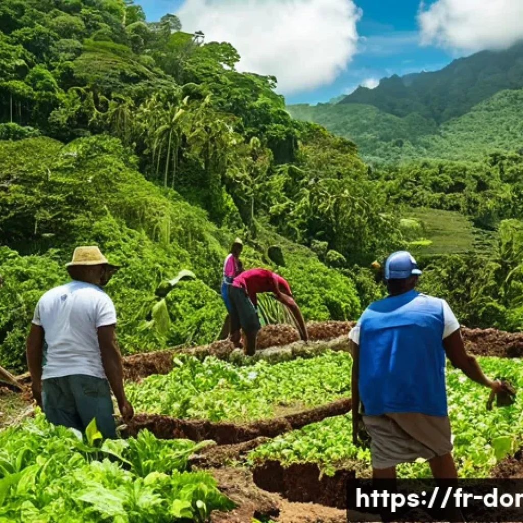 도미니카 연방과 글로벌 기후 변화 - **Prompt:** A dynamic, high-detail photographic image capturing the dual nature of Dominica. On one ...