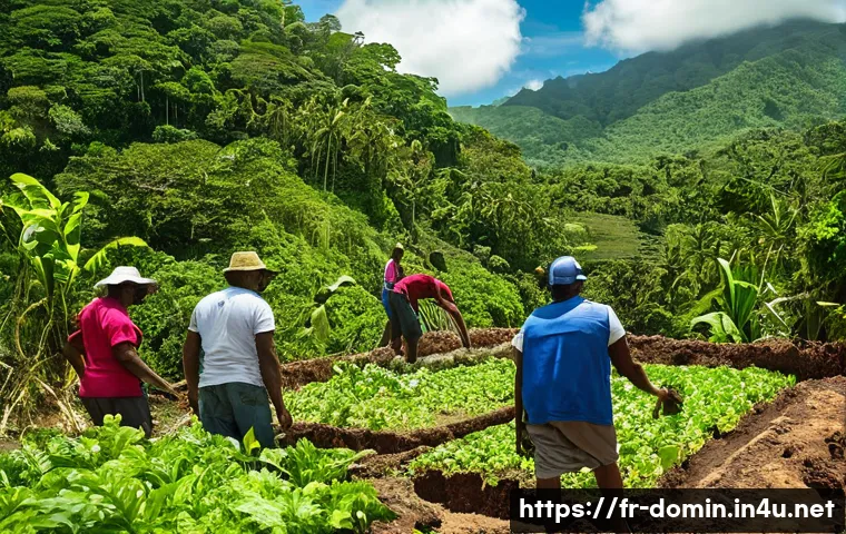 도미니카 연방과 글로벌 기후 변화 - **Prompt:** A dynamic, high-detail photographic image capturing the dual nature of Dominica. On one ...